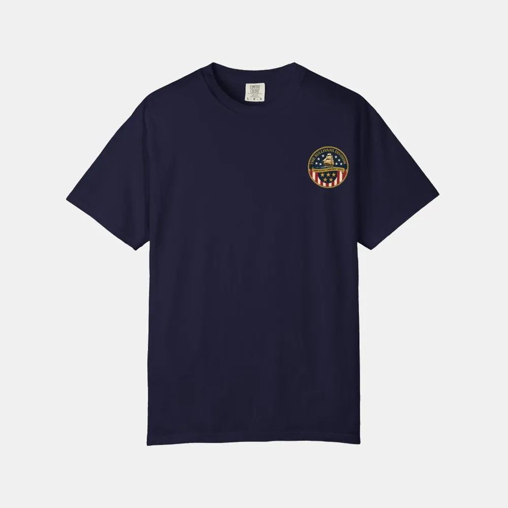 Navy Working Uniform T-Shirt “Navy250” shown as a product mockup.