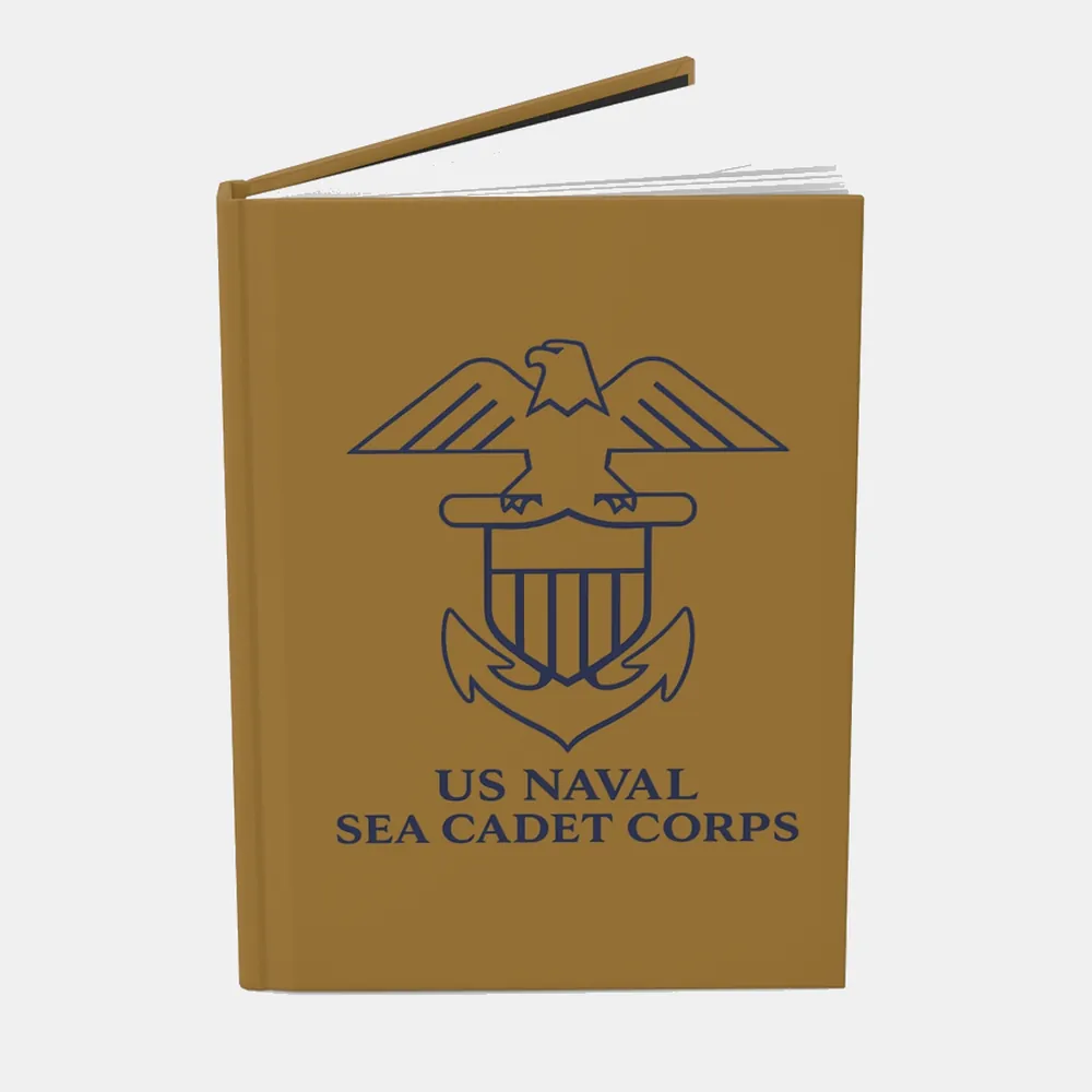 US Naval Sea Cadet Corps Hardcover Journal shown as a product mockup.