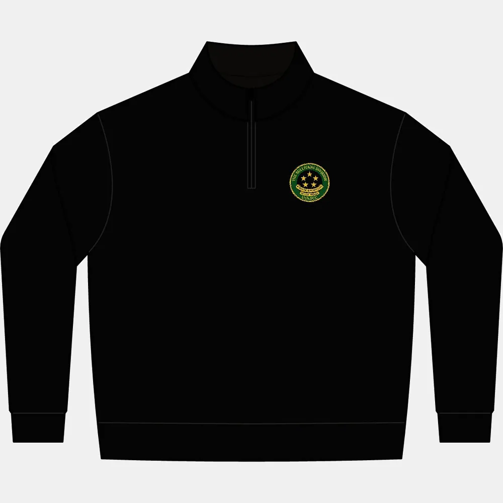 Business Casual Quarter-Zip Pullover shown as a product mockup.