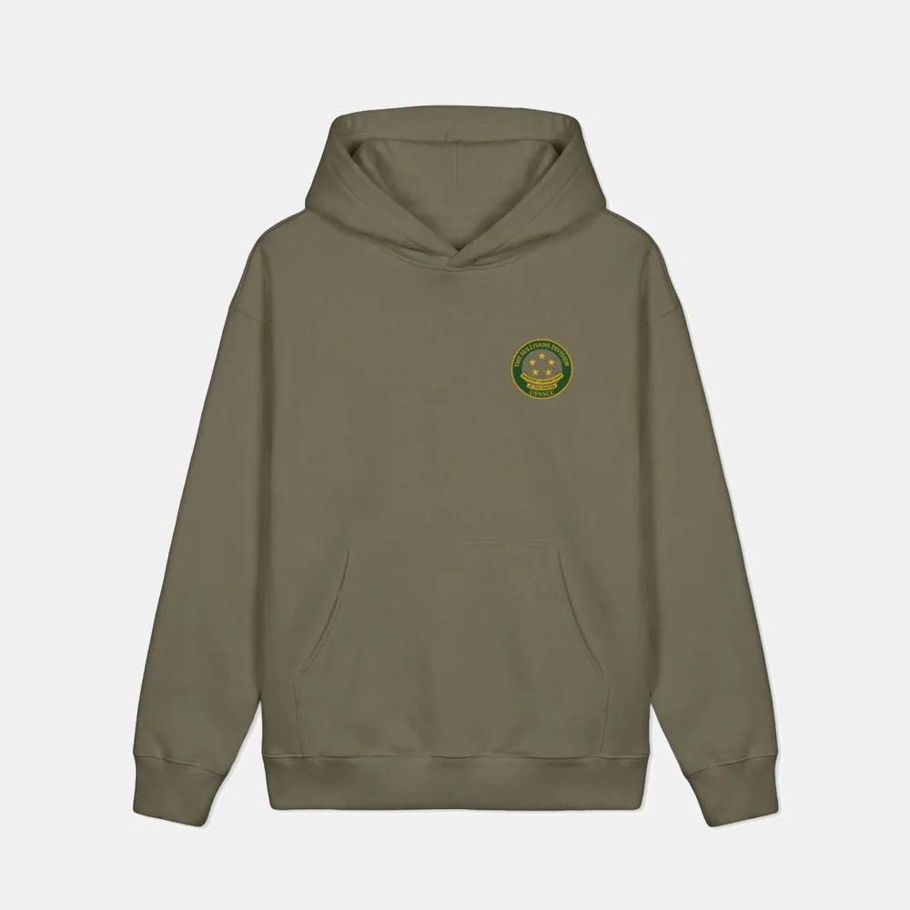 Navy Working Uniform Hoodie with The Sullivans Division patch, shown as a product mockup.