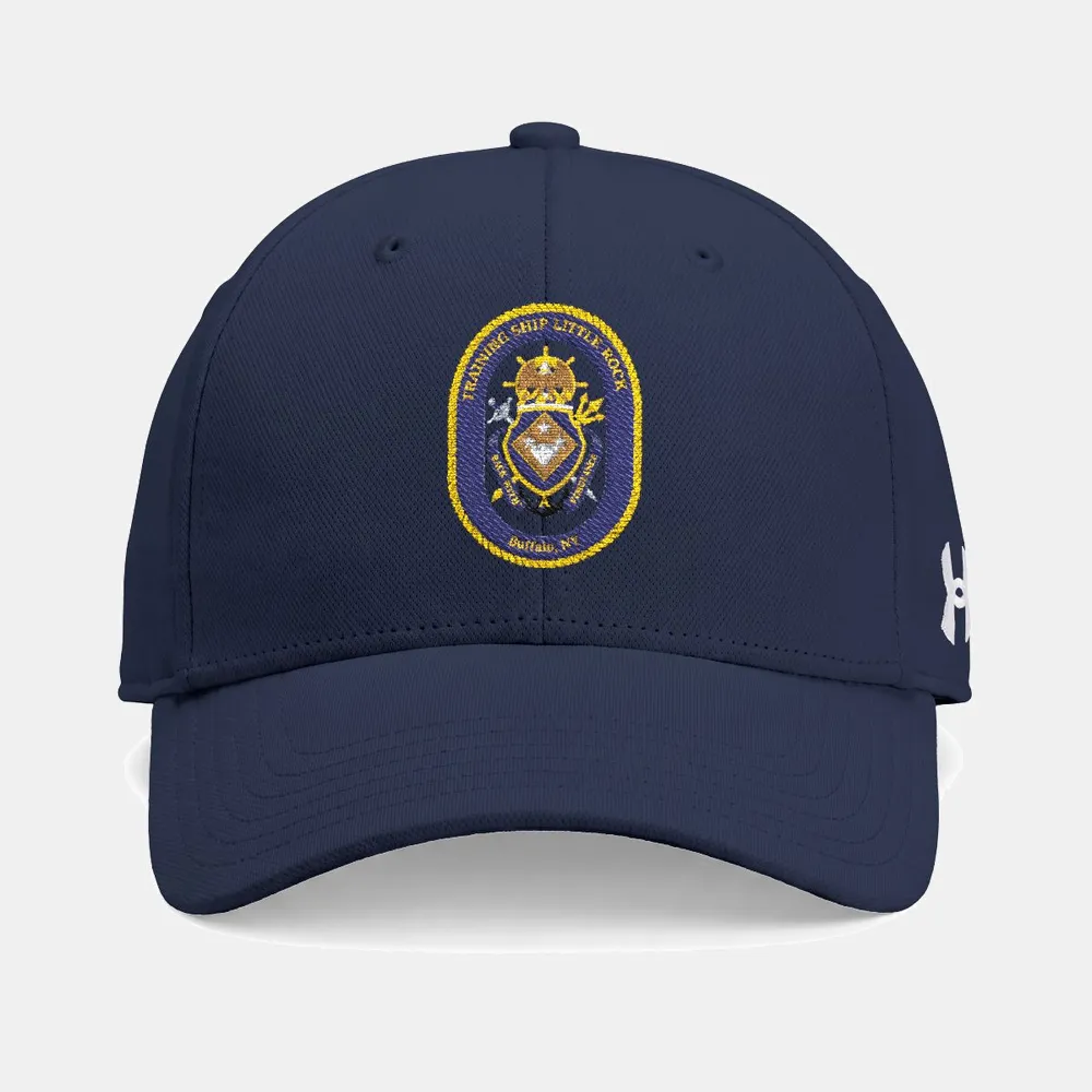Under Armour ball cap with the Training Ship Little Rock patch, shown as a product mockup.